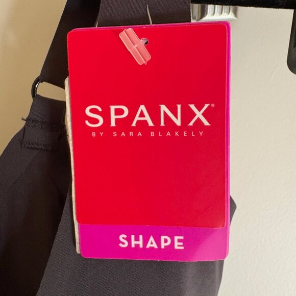 NWT Spanx Shape My Day Open Bust Mid Thigh Bodysuit Shapewear Black Size Small - Picture 8 of 9